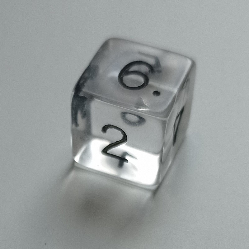 Gem Clear D6 6-Sided Polydice